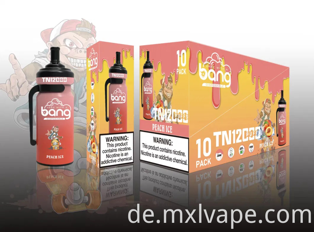 China Großhandel Custom Vaporizer Einweg -Wanderstift Bang TN 12000 Puffs auf Lagerbestand